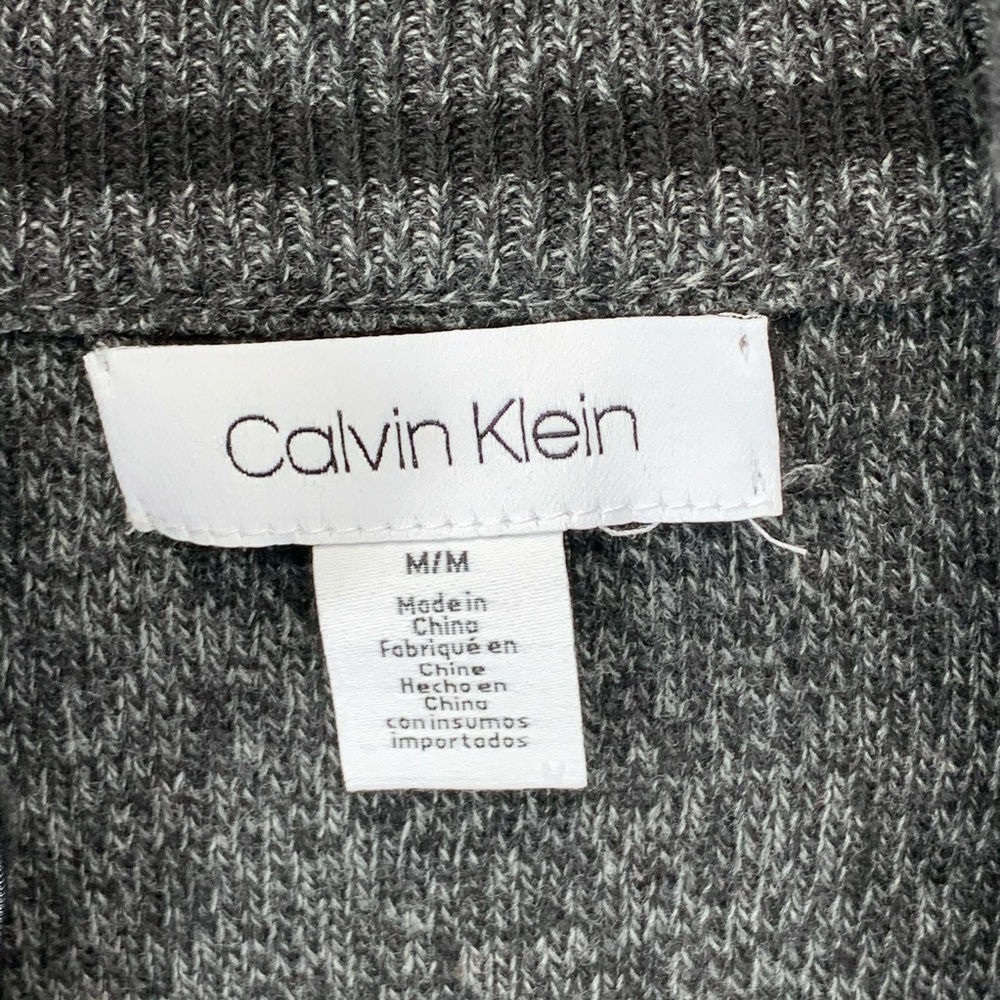 NWOT Calvin Klein Mock Neck Quarter Zip Sweater M - Picture 5 of 7